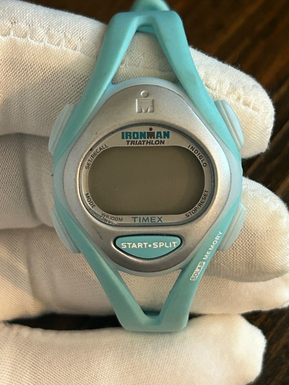 Timex Ironman Triathlon Digital Sports Watch - Aqua Blue and Silver